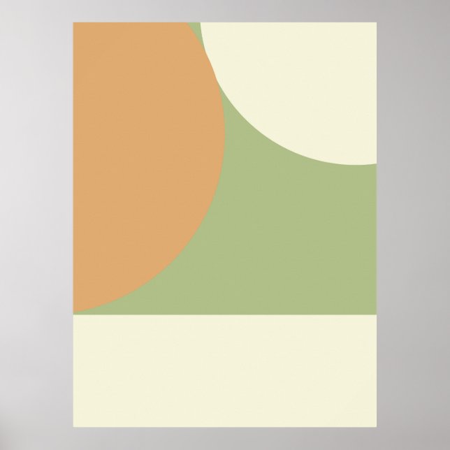 Simples Boho Calm Bauhaus Estilo Poster Geométrico (Frente)