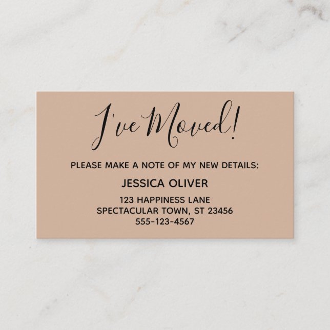 Simples Bonito, eu mudei no Cartão de Amêndoa Torr (Frente)