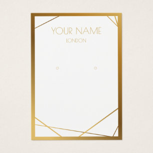 Simples borda, placa de exibição de brinco geométr