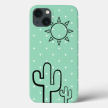 Simples Cactus Mint Green Dots Summer Iphone 6 Cas