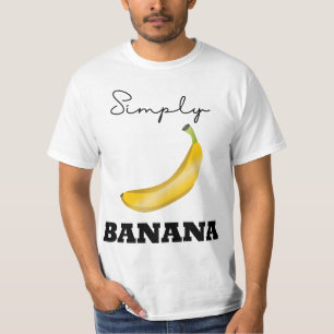 Simples Camisa Tema Banana