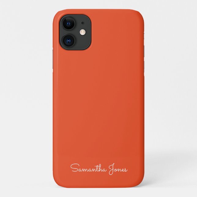 Simples capas de iphone Mínima Laranja Mínima Lara (Verso)