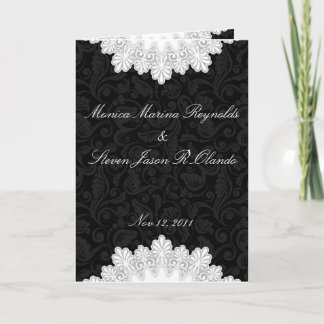 Simples carta de convite de casamento preto A019