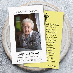 Simples Cartão com fotos de Oração para Memorial F