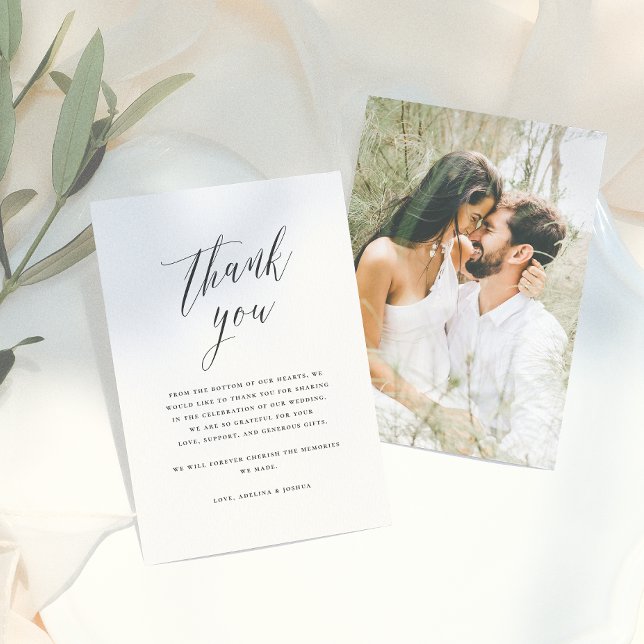 Simples Cartão de Agradecimento de Casamento com C (Criador carregado)