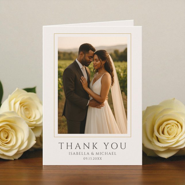 Simples Cartão de Agradecimento de Casamento com F (Criador carregado)