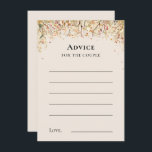 Simples Cartão de Aviso de Casamento de Beige para<br><div class="desc">Este Simples Cartão de Advertência para Beige de Queda Rústica apresenta uma paleta base neutra eterno de bege e ouro com delicadamente cintilantes ornamentos coloridos de galhos de ouros e adoráveis florais de outono com folhas suavemente caídas em vermelho, cobre, rosa poeirento, laranja queimada, terracota e a cor da queda...</div>