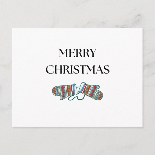 Simples Cartão de Posto de Feriado de Natal de Mit (Frente)