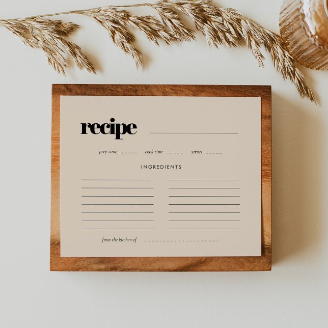 Simples cartão de receita de Chá de panela elegant (Criador carregado)