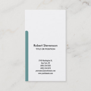 Simples Cartão de visita azul branco branco preto