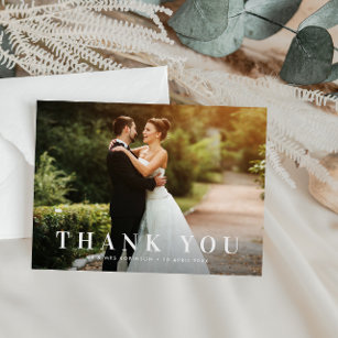 simples cartões de agradecimentos de casamento em 