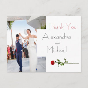 Simples Cartões de agradecimentos De Casamento Flo