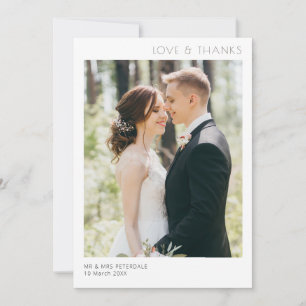 Simples cartões de agradecimentos de casamento mín