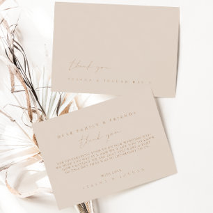 Simples Cartões de agradecimentos de Casamento Min