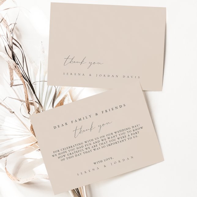 Simples Cartões de agradecimentos de Casamento Min (Criador carregado)