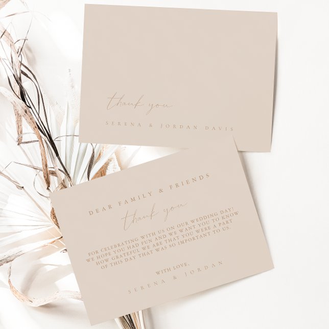 Simples Cartões de agradecimentos de Casamento Min (Criador carregado)