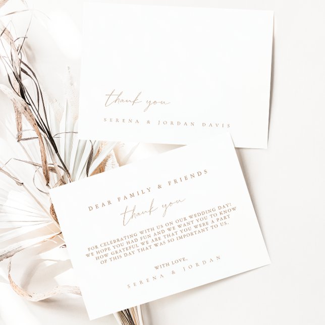 Simples Cartões de agradecimentos de Casamento Min (Criador carregado)