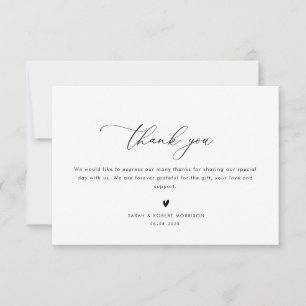 simples cartões de agradecimentos de casamento mod