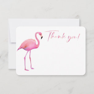 Simples Cartões de agradecimentos Flamingo de Aqua