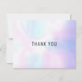 Simples Cartões de agradecimentos Holográfico de N