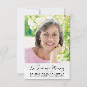 Simples Cartões de Condolências com Foto Personali