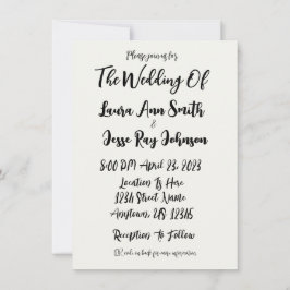 Simples Casamento Básico de Convite QR de Convite