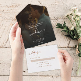 Simples Casamento Boêmio de Terracota Minimalista