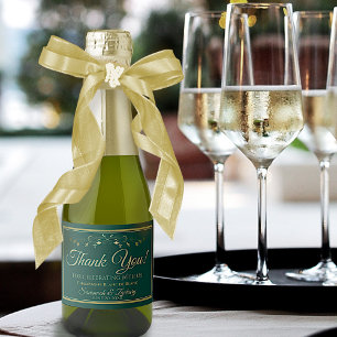 Simples Casamento Elegante Dourado e Emerald Verde