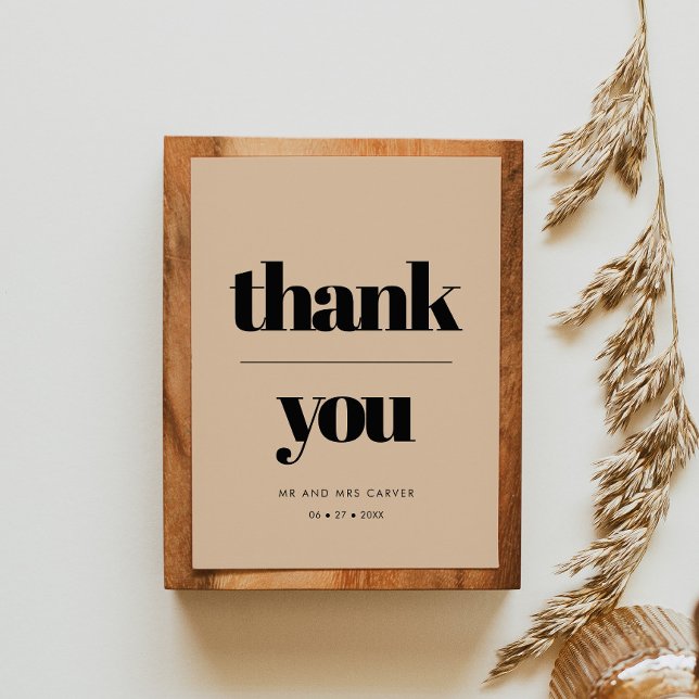 Simples casamento elegante e chic Obrigado (Criador carregado)