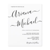 Simples Casamento Negro Mínimo Moderno