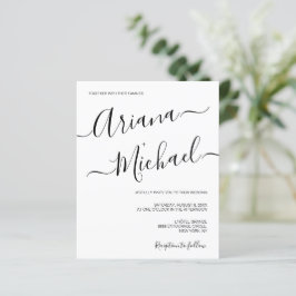Simples Casamento Negro Mínimo Moderno