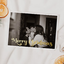 Simples Cheio de Natal Foto de Feliz Natal Dourado