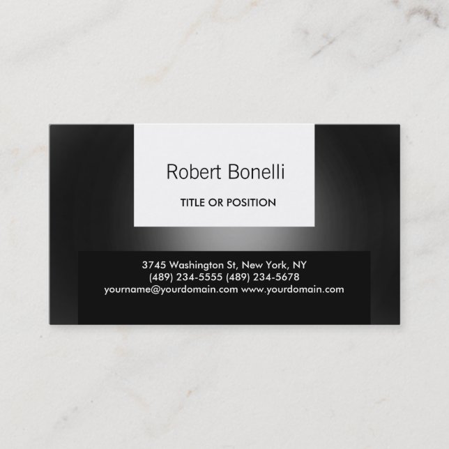 Simples Cinza Preta Planta na Cartão de visita Mod (Frente)