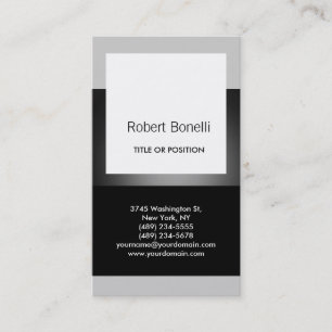 Simples Cinza Preta Planta na Cartão de visita Mod