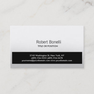 Simples Cinza Preta Planta na Cartão de visita Mod