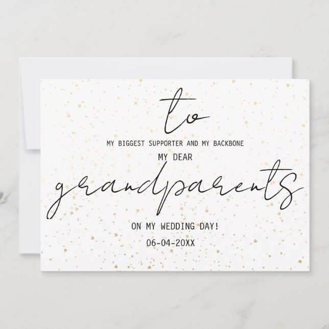 Simples Com Meus Avós No Dia Do Casamento Acrescen (Frente)