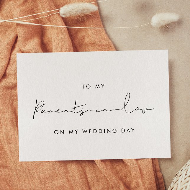 Simples com meus pais na lei no meu cartão de dia  (Criador carregado)