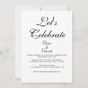 Simples convite de casamento CLÁSSICO em cartão