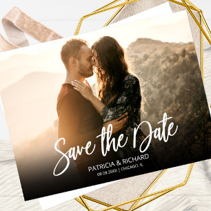 Simples Convite de Casamento com Foto em Script Mo