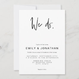 Simples Convite De Casamento Moderno Minimalista