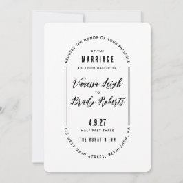 Simples Convite De Casamento Moderno Minimalista