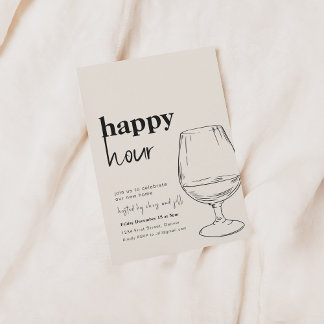 Simples Convite de festas da Casa da Hora Feliz