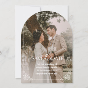 Simples Convite de Save the Date com Bordas