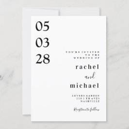 Simples convite elegante