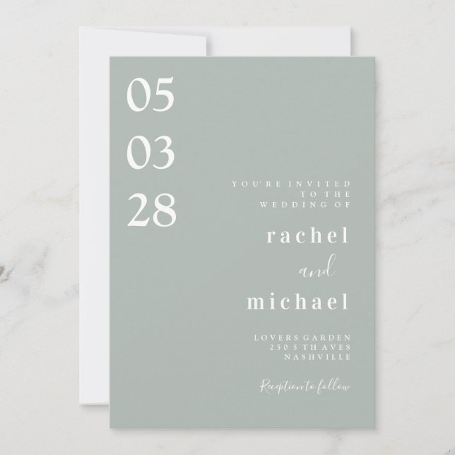 Simples convite elegante (Frente)