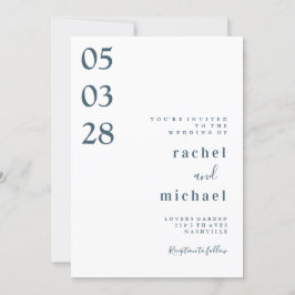 Simples convite elegante branco