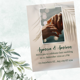 Simples convite para casamento