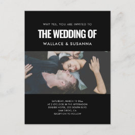 Simples convite para fotos de casamento minimalist