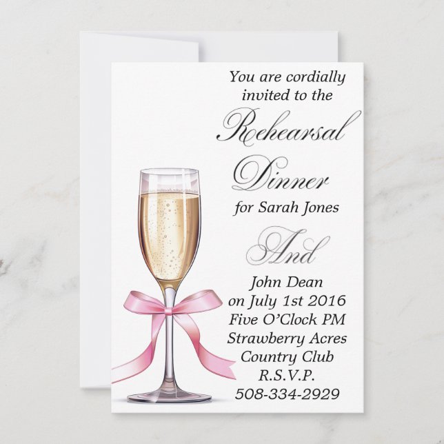 Simples convite para Janto de ensaio (Frente)