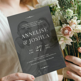 Simples convite para o casamento do faux vellum